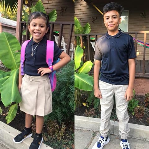 Giovanni Jaramillo ingresa al grado 7 y Alexa Jaramillo ingresa a kinder.