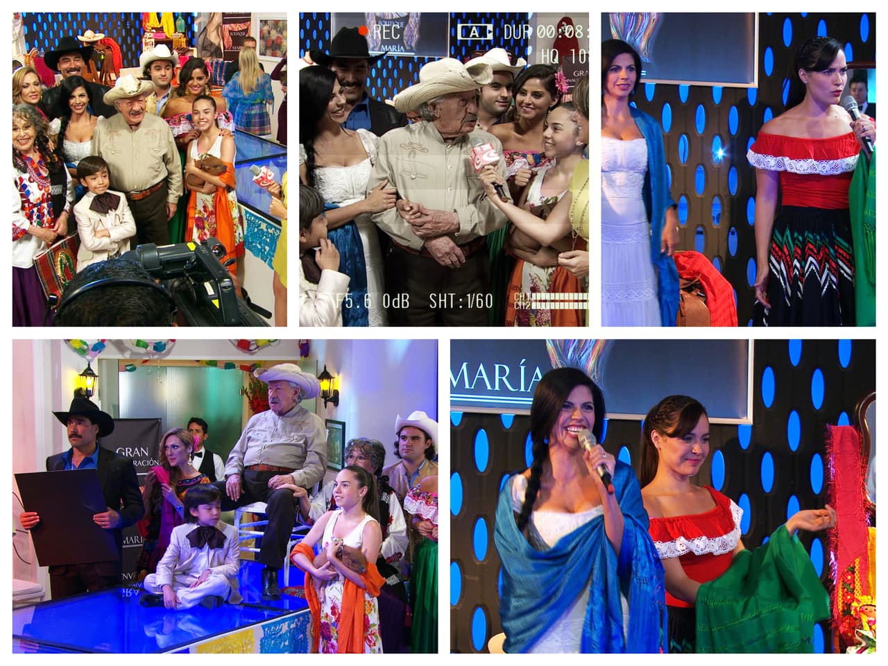 María estaba feliz con todos sus seres queridos.