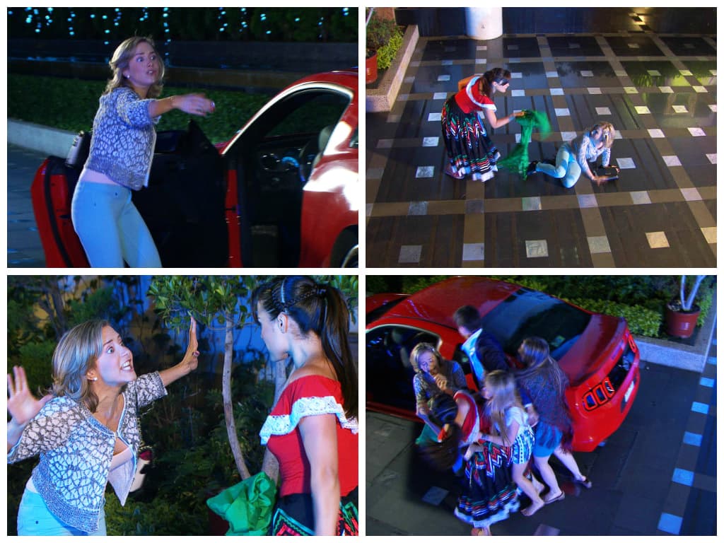 Francis y sus amigas salieron corriendo después de su fechoría.