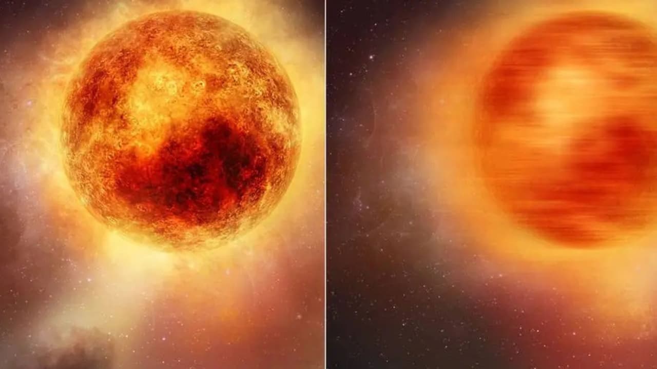 Estallido de Betelgeuse captado por Hubble.