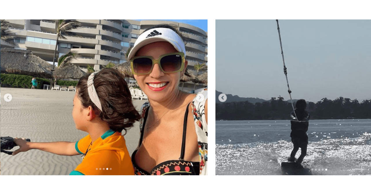 Ingrid Coronado y sus hijos