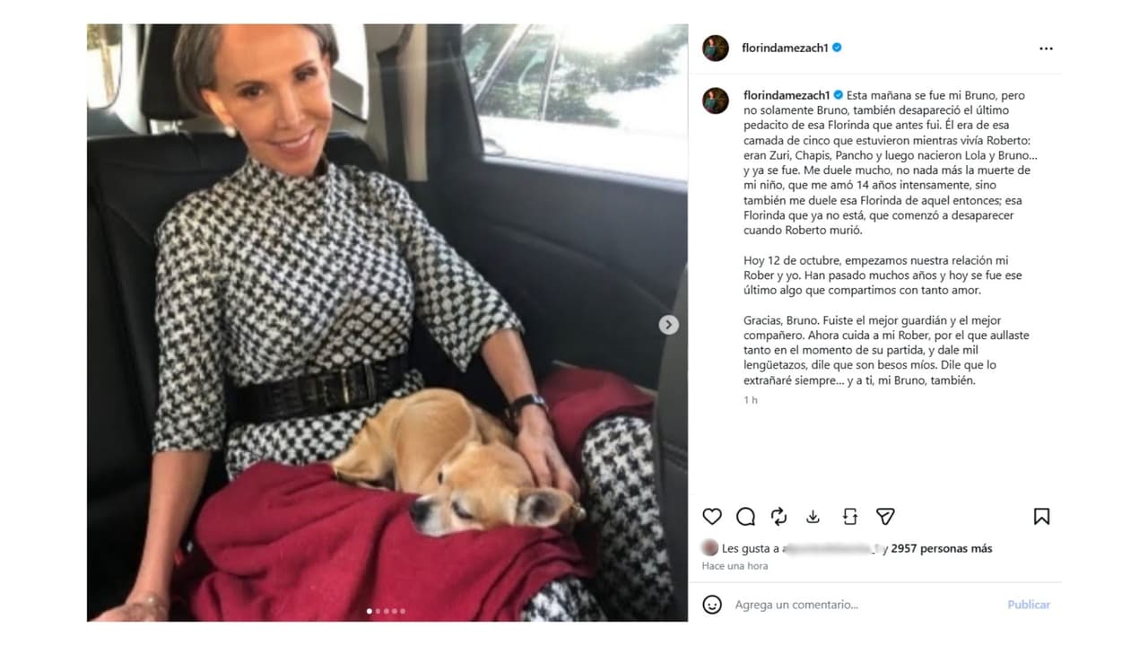 Así despidió Florinda Meza a su querida mascota.