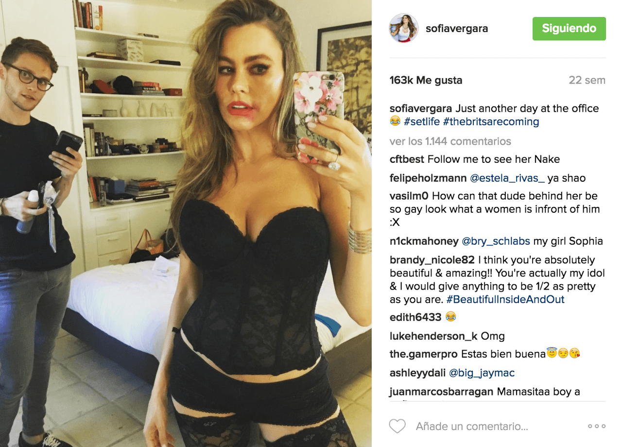 Sofía Vergara cuenta con 11 millones de seguidores en Instagram.
