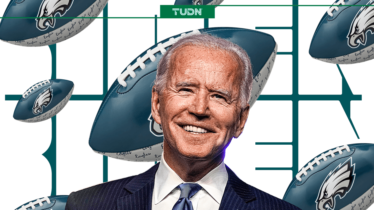 Joe Biden fue jugador de futbol americano y es fan de los Eagles