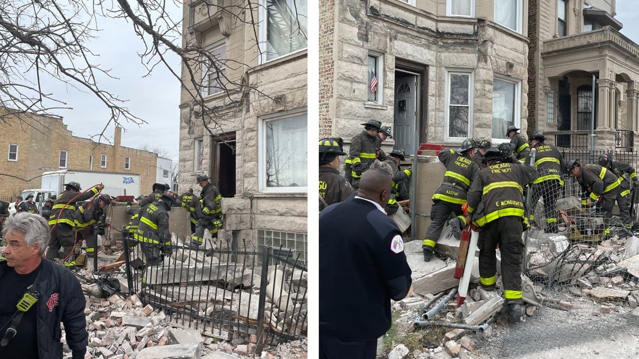 1 muerto y 2 heridos deja un colapso de un edificio en Garfield Park.