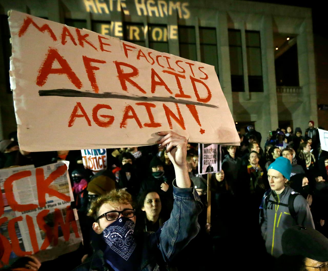 Las protestas se extendieron hasta el campus de la Universidad de Washington