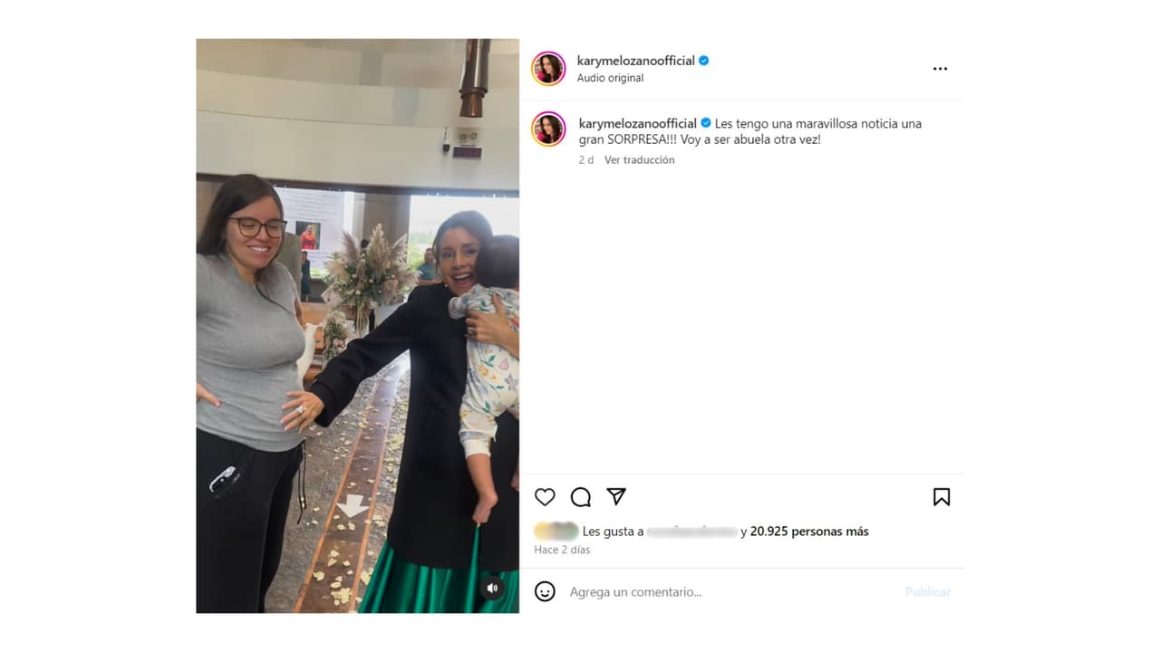 Así reveló Karyme Lozano que sería otra vez abuela.