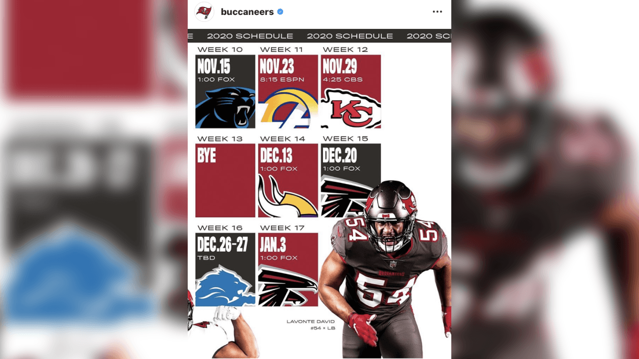 <b>El calendario de los Buccaneers</b>
<br>- Así se desarrollará la temporada 2020 en la NFL para Tampa Bay.
<br>- ¿Cuántos partidos ganarán?