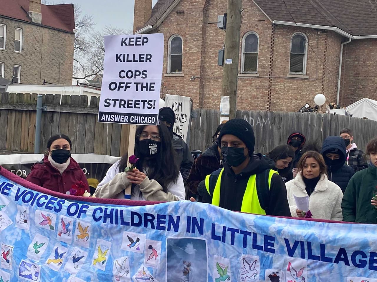 Adam Toledo vigilia a un año de su muerte. Se realizó una protesta a un año de la muerte de Adam Toledo.