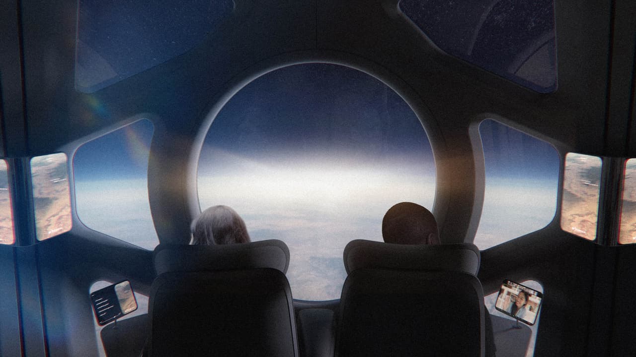 Esta imágen simula la perspectiva de la Tierra desde el interior de la cápsula de World View. Los viajes de Blue Origin y Virgin Galactic suben un poco más y alcanzan la zona donde se experimenta la gravedad cero, pero solo durante unos minutos. La misión misión Inspiration4 fue el primer viaje solo con turistas y alcanzó las 360 millas de altura, por encima de la Estación Espacial Internacional.