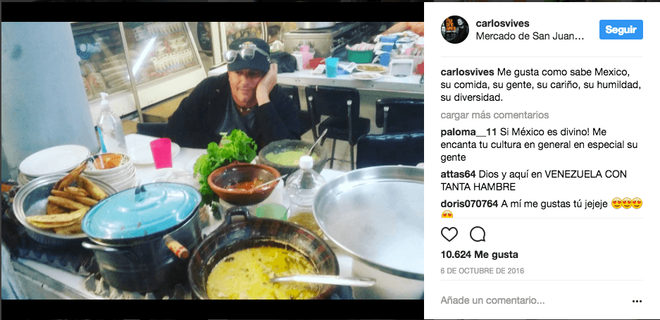 Durante una visita a un mercado de Ciudad de México.