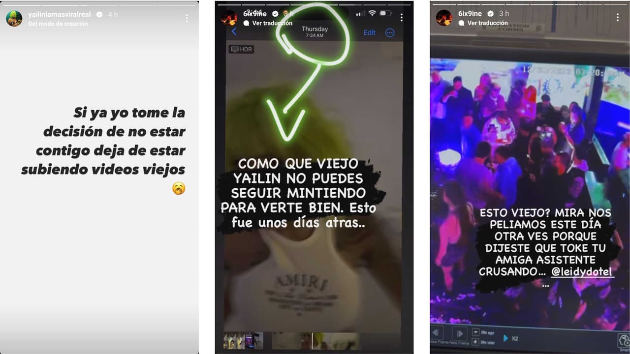 Yailin pidió a Tekashi que dejara de compartir videos en Instagram de sus supuestas peleas, pero él continuó haciéndolo.