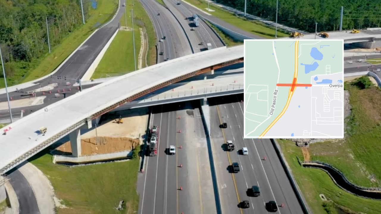 Ya funciona el nuevo cruce elevado entre Overpass Road y la I-75 en Wesley Chapel