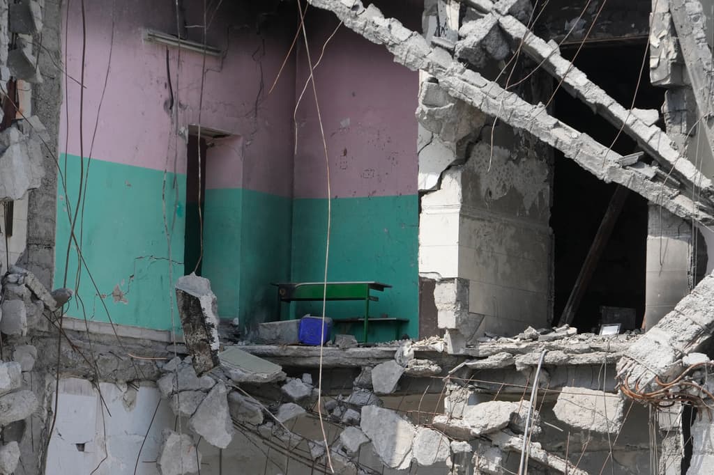 Vista general de la escuela alcanzada por un ataque el 28 de febrero, en la ciudad de Minab, en el sur de Irán, el sábado 5 de septiembre de 2026. (Foto AP/Vahid Salemi)