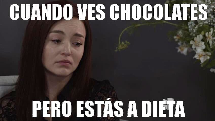 En enero, cuando comiences la dieta, será una tragedia ver chocolates cerca de ti.