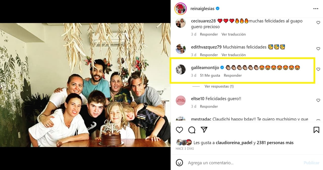 Galilea Montijo reaccionó a la foto de su exmarido con su primera exesposa