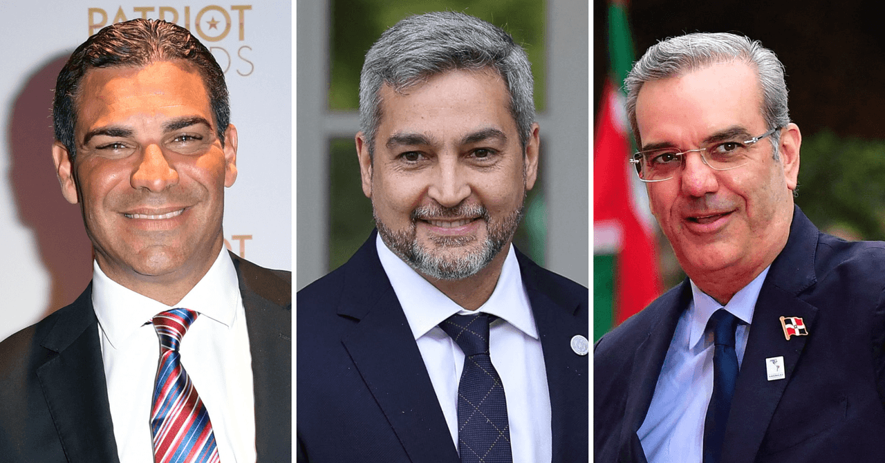 Francis X. Suarez, Mario Abdo Benítez y Luis Abinader fueron los políticos invitados a la boda de Marc Anthony y Nadia Ferreira