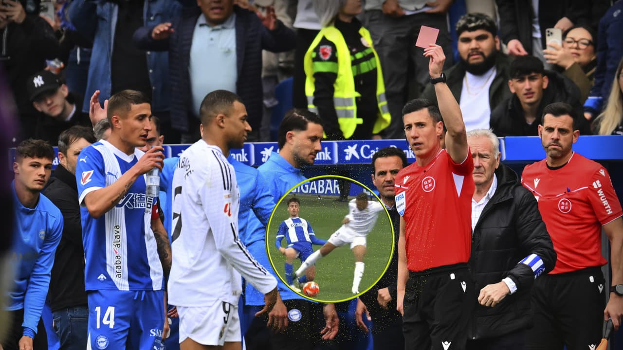 ¡De cárcel! La brutal patada de Mbappé que lo hizo ser expulsado