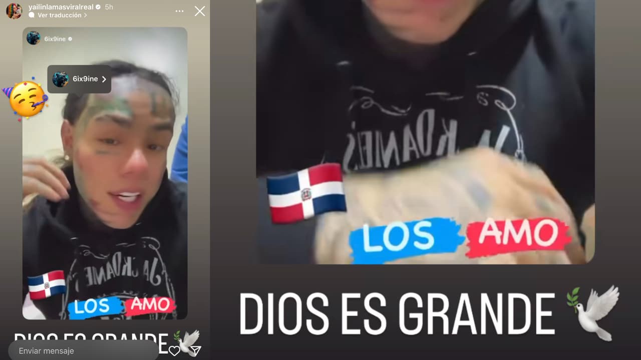 Yailin citó a "Dios" tras la liberación de Tekashi en Dominicana.