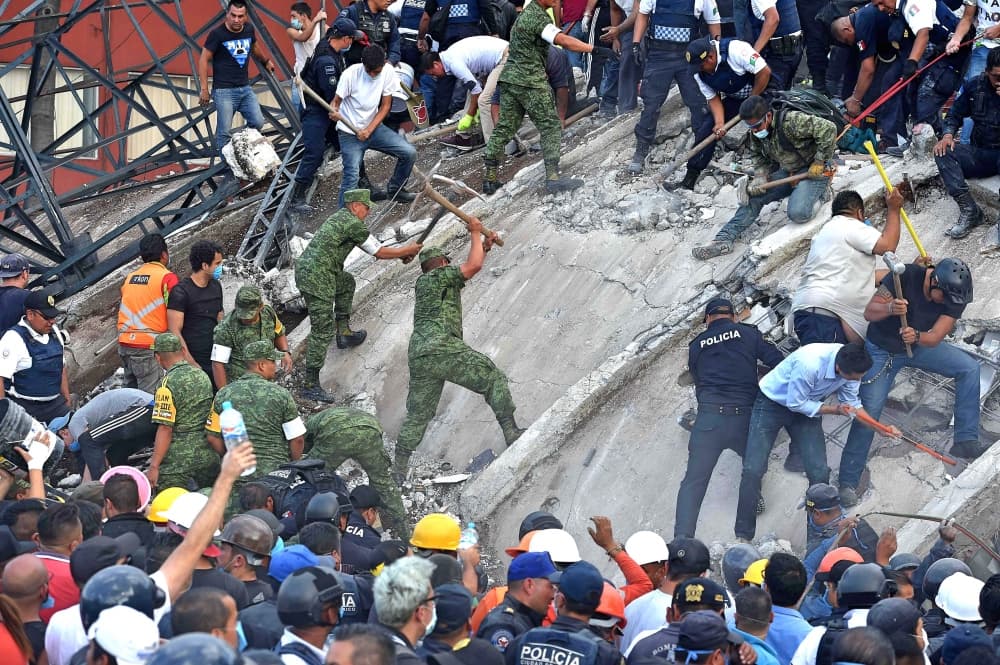 Solidaridad por terremoto en México 2017.