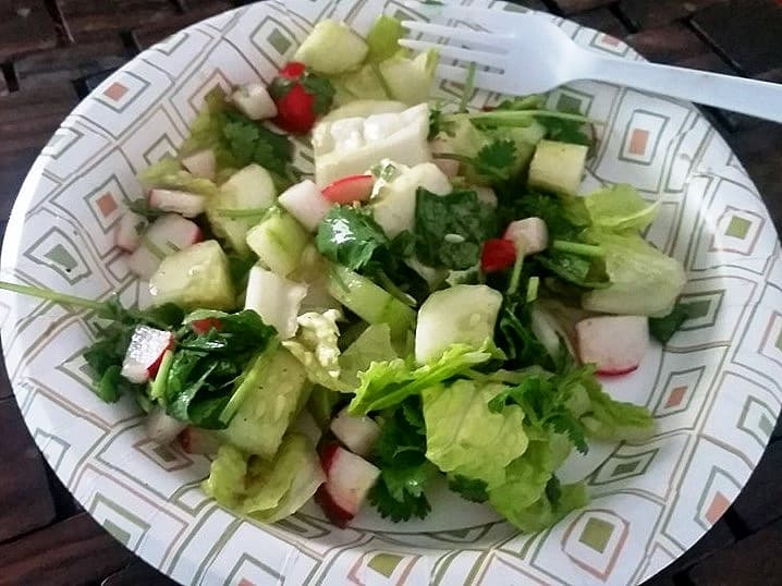 Luz Domínguez sigue el menú para diabéticos del Reto 28 y preparó esta ensalada verde.