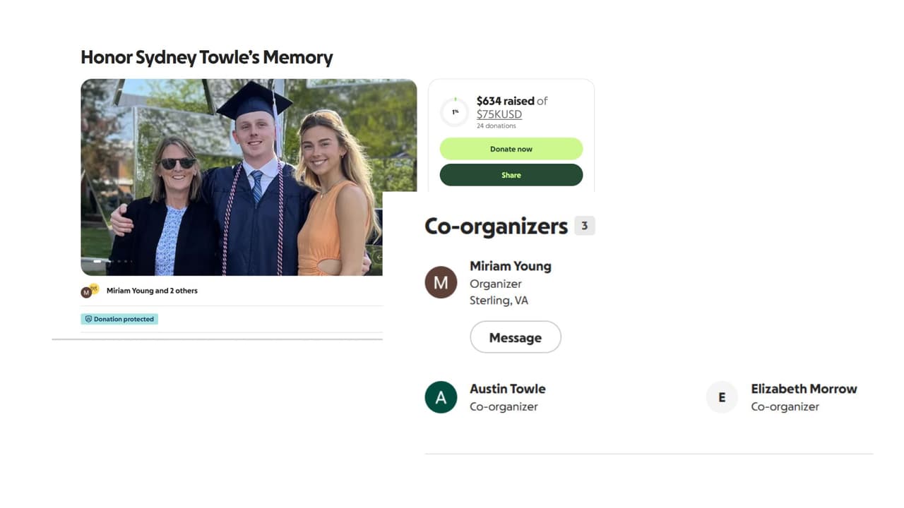 La recaudación de fondos es para apoyar a la familia de Sydney Towle.