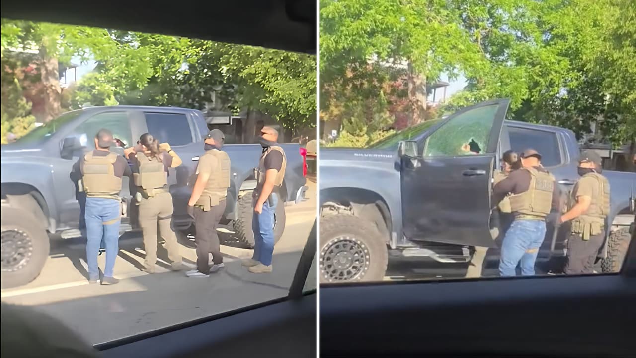 Captan cómo agentes de ICE rompen la ventana de un vehículo para detener a un hombre en Boerne