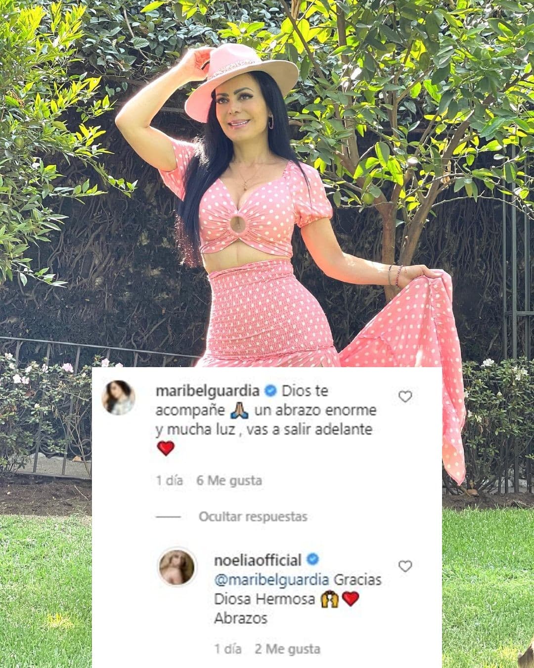 "Dios te acompañe. Un abrazo enorme y mucha luz. Vas a salir adelante", apuntó la costarricense de 62 años.