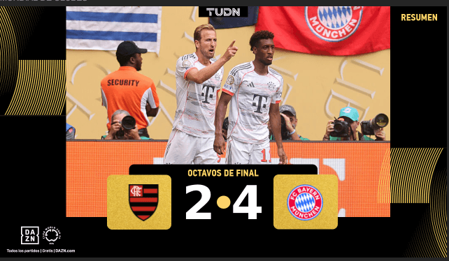 Bayern Munich vence al Flamengo y está en los Cuartos de Mundial de Clubes