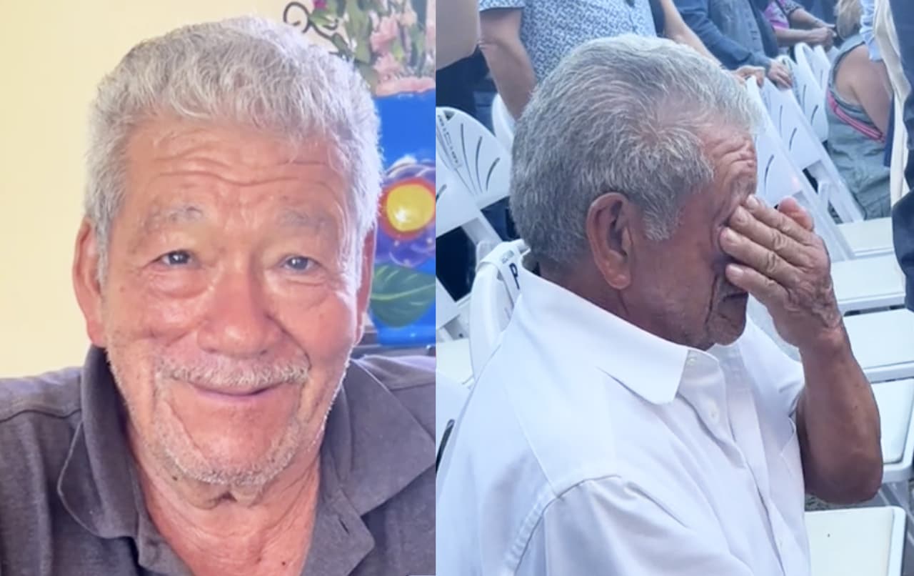 Abuelito llora al ir por primera vez en su vida a un concierto y conmueve al Internet