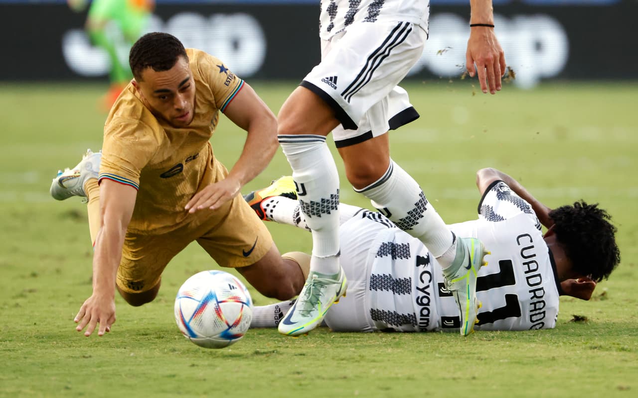El Barcelona y la Juventus igualaron en el Cotton Bowl de Dallas gracias a los dobletes de Osumane Dembele y Moise Kean.