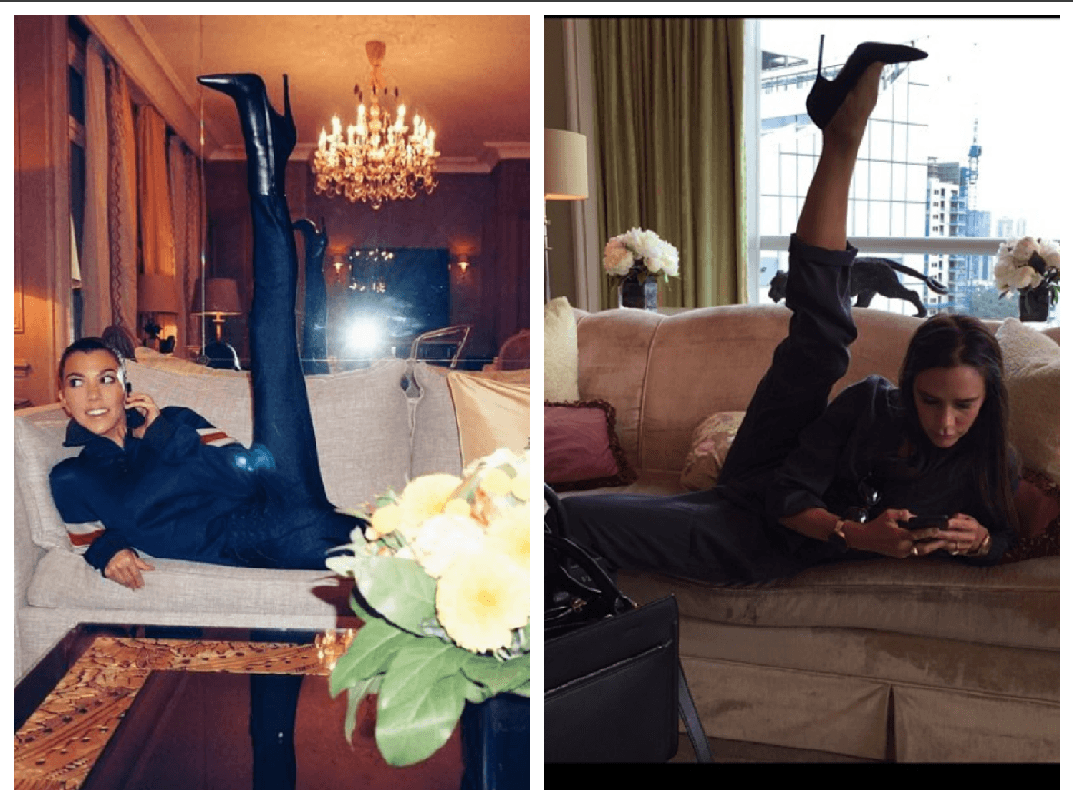 La pose de Kourtney Kardashian que la une a Victoria Beckham