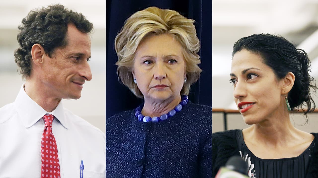 <b>El giro inesperado del FBI.</b> James
<b><a href="http://www.univision.com/noticias/elecciones-2016/el-jefe-del-fbi-explica-en-una-carta-a-empleados-que-aviso-al-congreso-sobre-los-nuevos-mails-de-clinton-porque-sintio-la-obligacion">Comey anunció la decisión de investigar de nuevo a Hillary Clinton</a></b> solo 11 días antes de la votación, como parte de la investigación a Anthony Weiner, esposo de su asistente. El alcance de esta nueva pesquisa es desconocida y los datos aportados son incompletos, según denunció el propio presidente Obama. Su anuncio puede influir en el resultado de las elecciones, por lo que ha sido cuestionado por el equipo de Clinton y elogiado por el republicano Donald Trump. 28 de octubre de 2016.