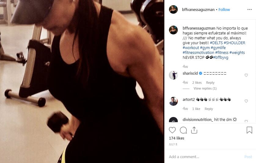 Incluso tiene una cuenta especial en Instagram donde publica videos y fotos de sus entrenamientos y la dieta que lleva.