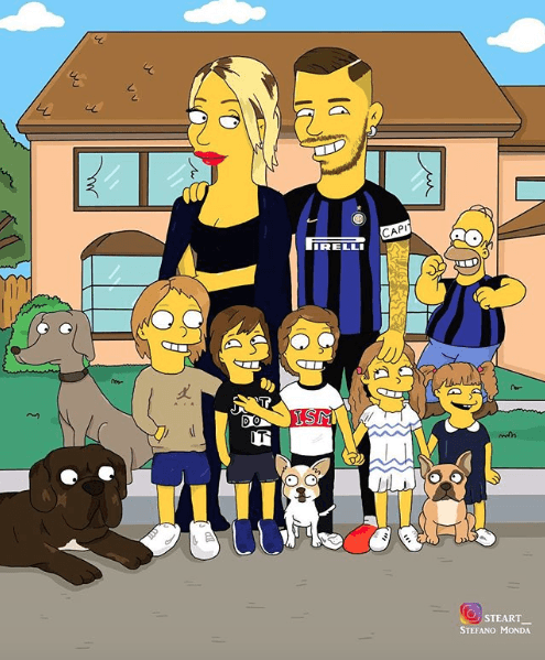 Mauro Icardi y su familia también forman parte de esta colección