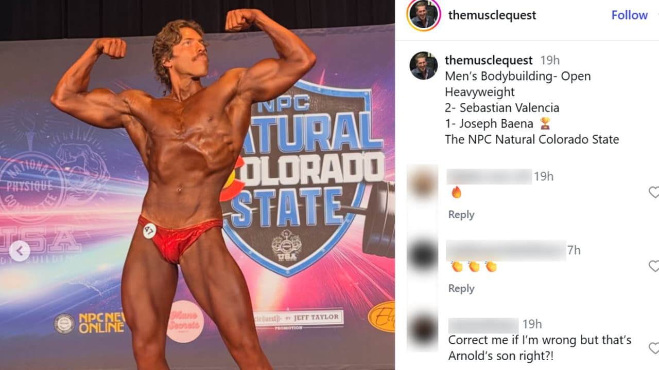 Joseph Baena ganó 3 categorías en su debut dentro del fisicoculturismo.