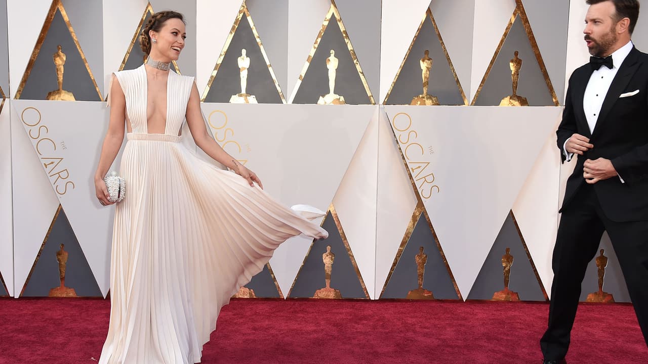 Olivia Wilde vistió con
<i>Valentino.</i>