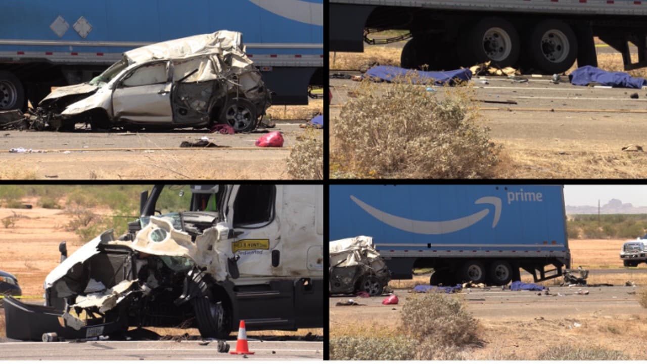 Identifican a tres mexicanos indocumentados que murieron en el choque de la I-10 en Arizona