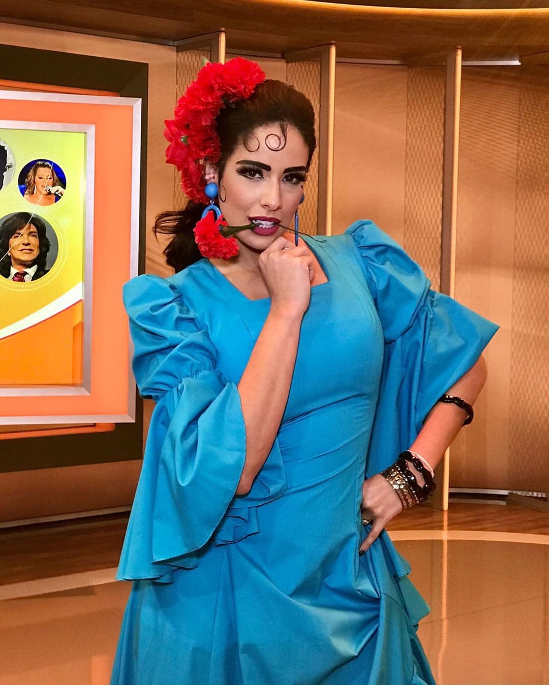 "Lola flores para ustedes en Despierta América", compartió Aleyda en redes sociales.