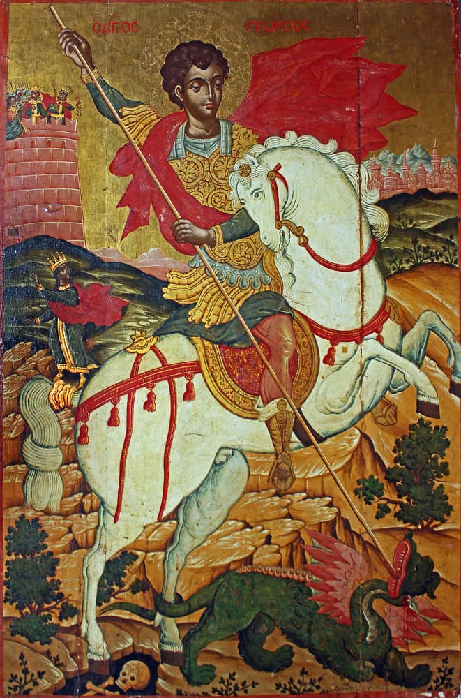 Según algunos autores, Jorge nació hacia fines del siglo III en Capadocia, lo que ahora es Turquía, aunque algunos creen que más bien fue en Siria. Era hijo de padres ricos que hicieron su fortuna gracias a la agricultura, por lo que era estudiado, acomodado y privilegiado. Otras historias dicen que más bien su padre era militar y por eso siguió sus pasos.