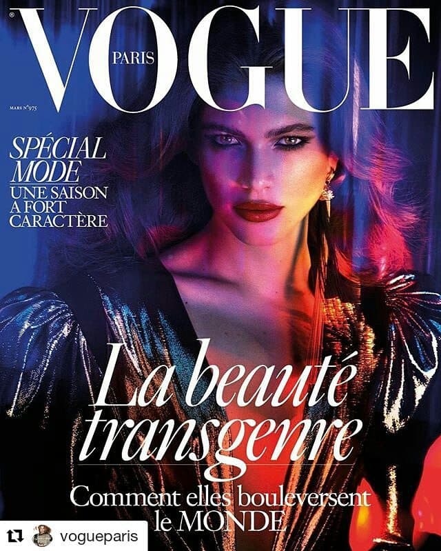 En el 2017, se convirtió en la primera modelo trans en ser la portada de la revista Vogue en su edición francesa.