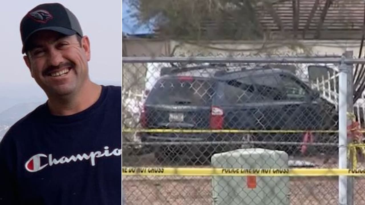 Padre latino quedó en el fuego cruzado y muere al ser baleado y chocar con un poste en Arizona