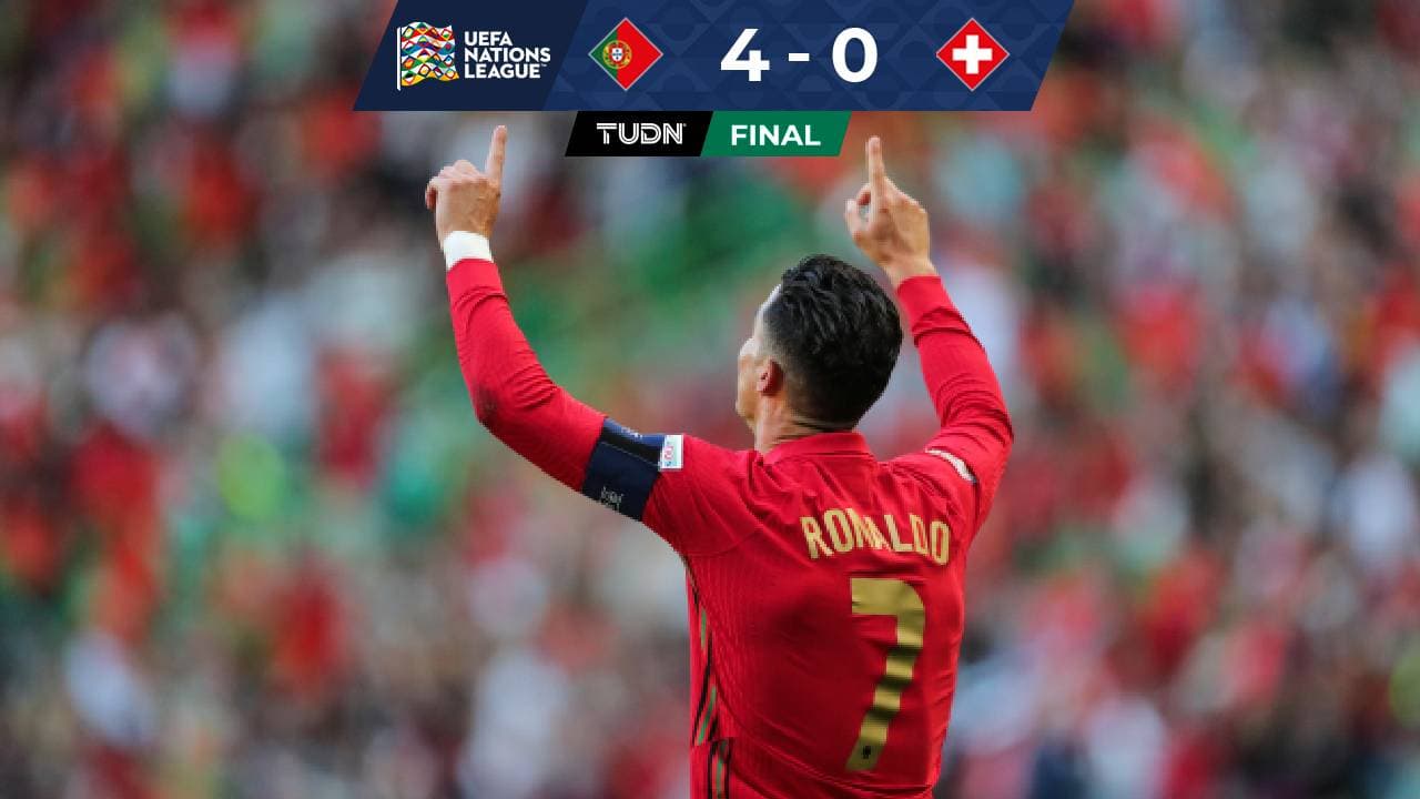 Doblete de CR7 y Portugal toma la cima de su grupo en Nations League