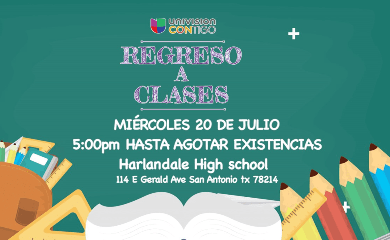 Univision San Antonio regala útiles escolares para el regreso a clases