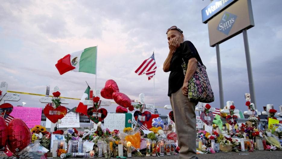 Tributes to the victims of the El Paso shooting.