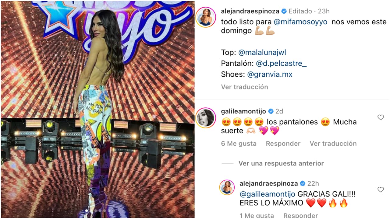 Galilea Montijo aplaudió el look de Alejandra Espinoza.