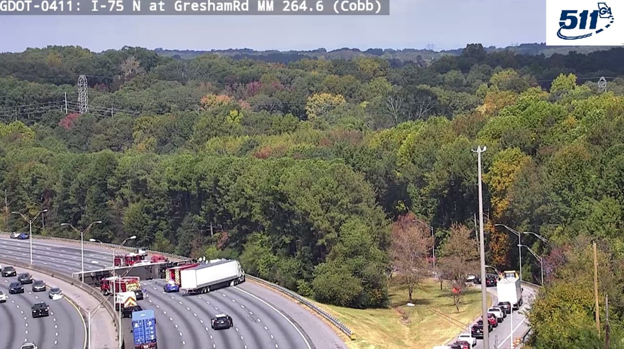 Reabre Interestatal 75 luego de que accidente de camión bloqueara todos los carriles