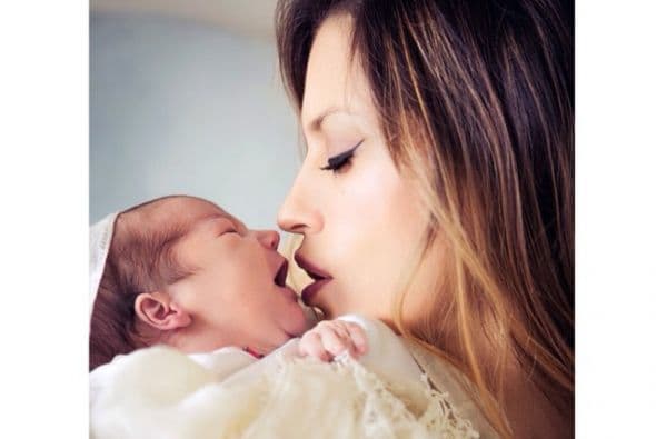 Lola Ponce cuando acababa de dar a luz.