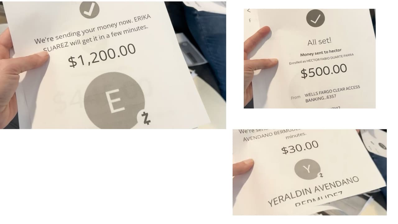 <h3 class="cms-H3-H3">3<b>. Pagos recurrentes a diferentes personas por Zelle</b></h3>
<br>
<br>Luis describió que él hacía envíos de dinero
<b> “cada vez que se lo pedían”.</b>
<br>
<br>“Cada vez que me lo pedían por semana”, dijo Luis. “A diferentes personas”, completó su sobrina.
<br>
<br>Además, todos
<b>los pagos se los pedían a través de Zelle. </b>
<br>