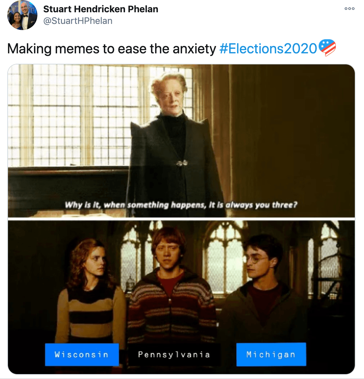 Parece que todo va a depender del resultado en tres Estados: Wisconsin, Pennsylvania y Michigan.
